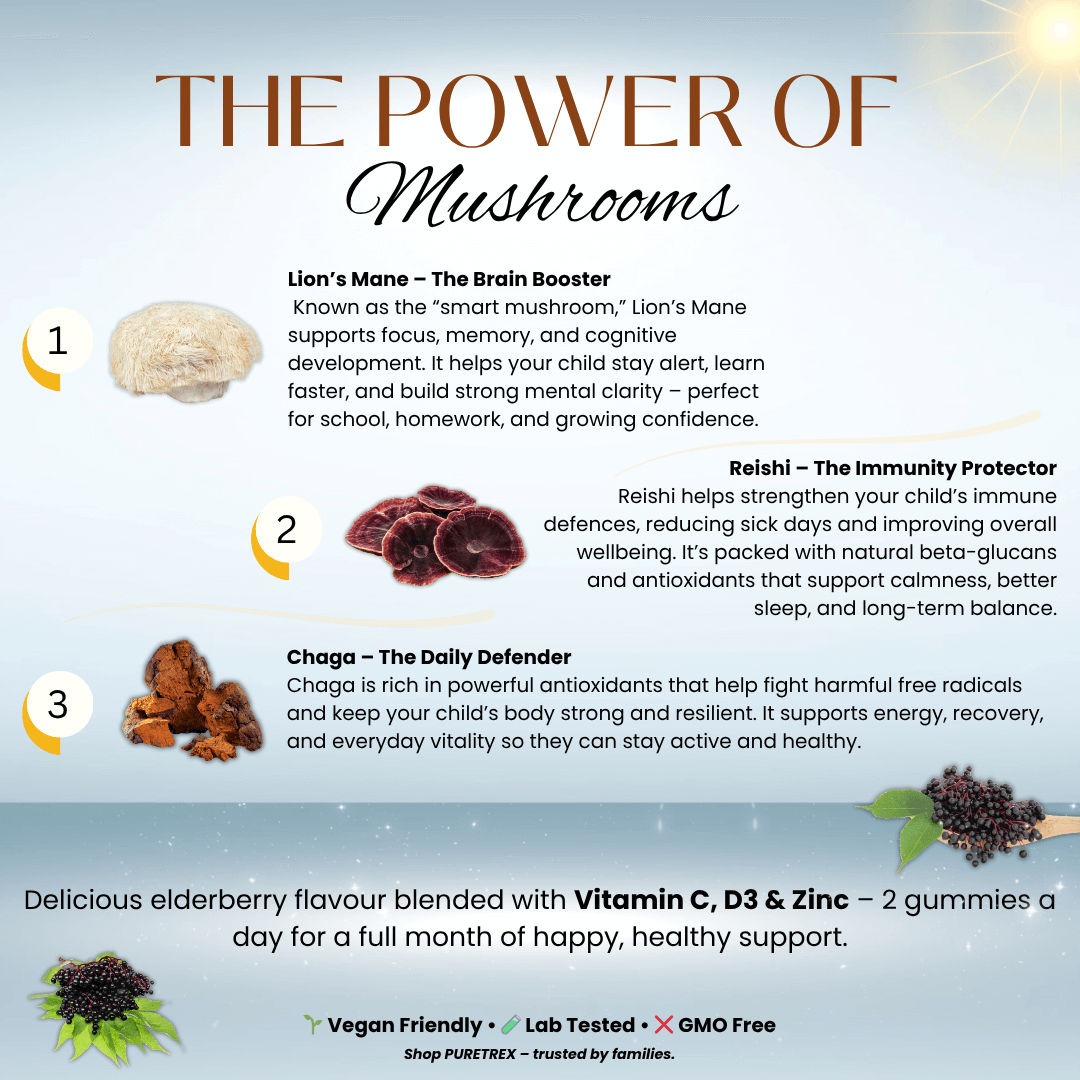 Kids Mushroom Gummies with Vitamin C, D3 & Zinc