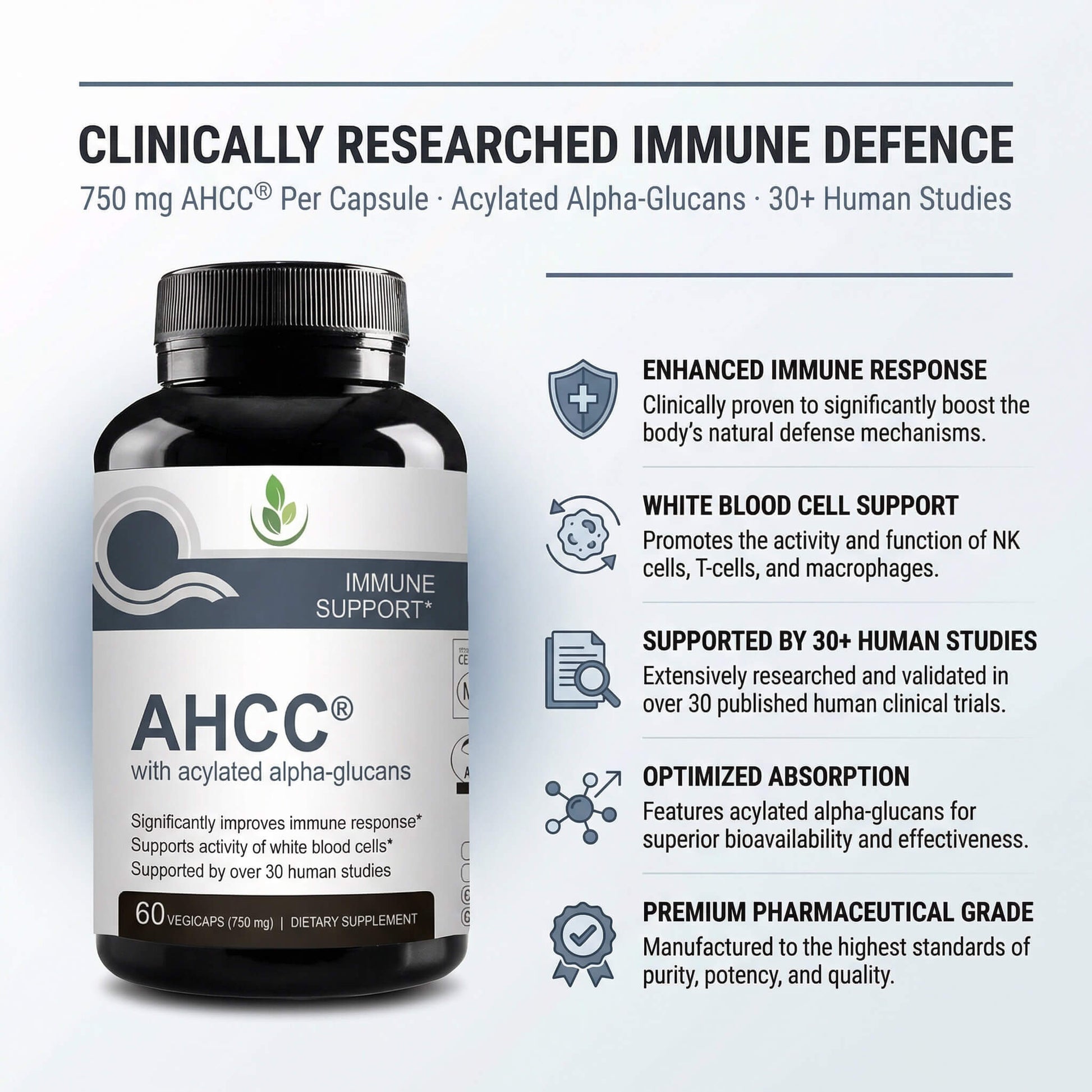 AHCC with Acylated Alpha-Glycans - key benefits overview