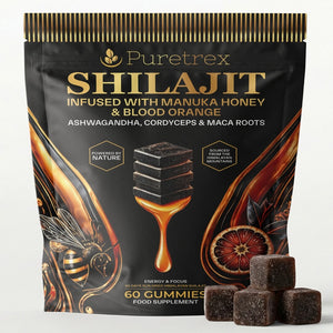 Shilajit Gummies Bag with Manuka Honey & Blood Orange Gummies