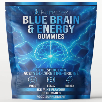 Blue Brain Gummies with Spirulina, Uridine and Theanine