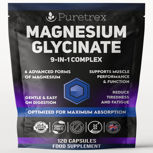 Magnesium Glycinate Complex | 6 Forms + Vitamin B6, Zinc & BioPerine®
