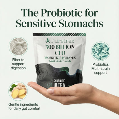 300 Billion CFU Probiotic & Prebiotic - Multi-Strain Synbiotic Ultra Formula
