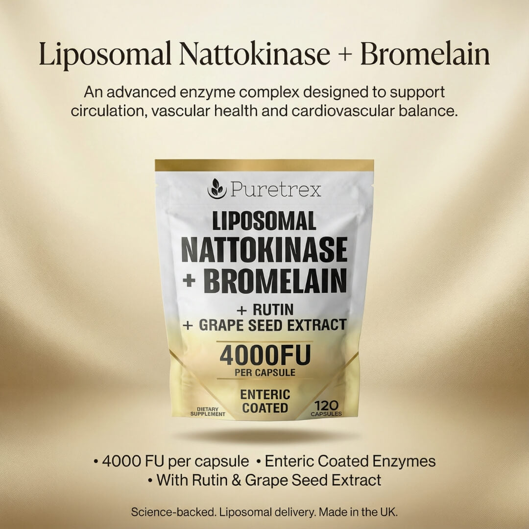 Liposomal Nattokinase 4000FU + Bromelain – Circulation & Heart Support
