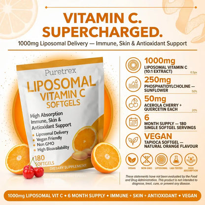 Liposomal Vitamin C Softgels – High Absorption Immune & Antioxidant Formula