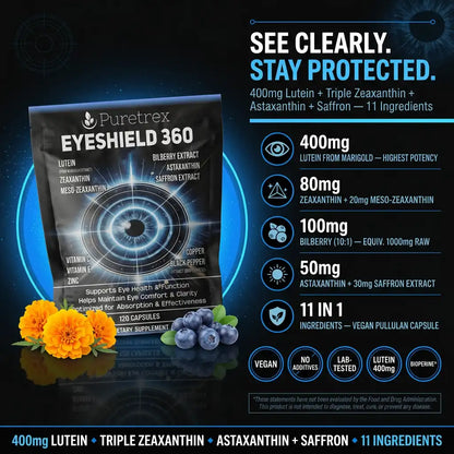 Eyeshield 360 Vision Support – Lutein, Zeaxanthin, Bilberry & Astaxanthin