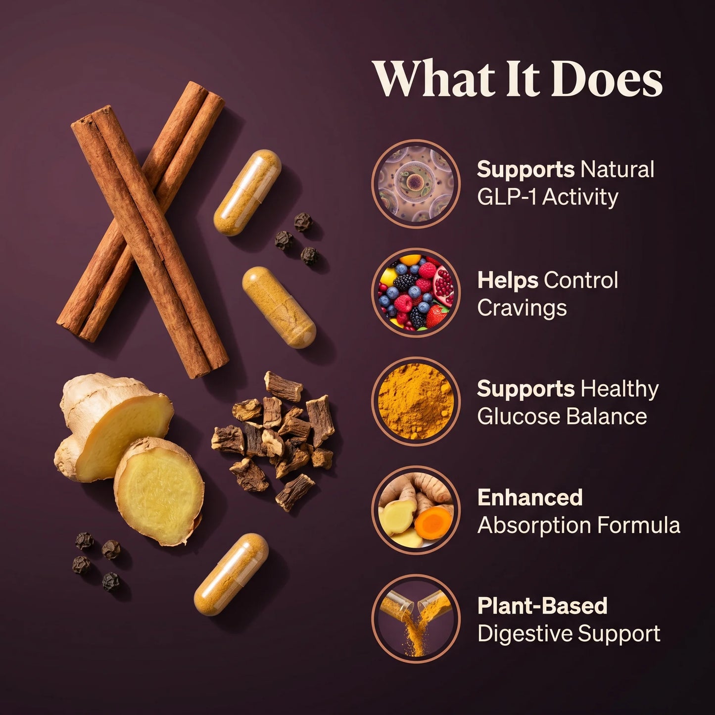 GLP-1 Support Complex – Berberine, Inulin & Chromium Formula