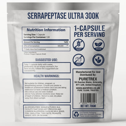Serrapeptase Ultra 300,000 SPU