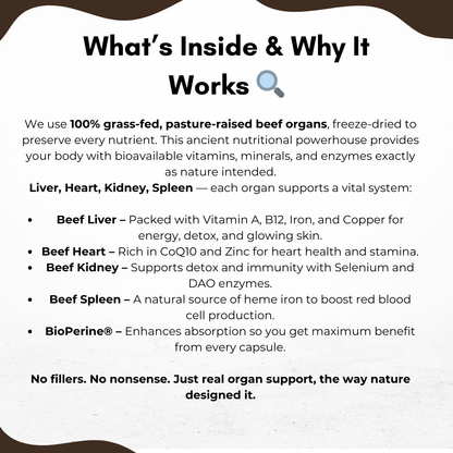 Grass-Fed Beef Organs Complex