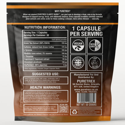 Clarity Burn – Green Tea & Natural Caffeine Focus Support