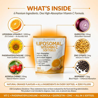 Liposomal Vitamin C Softgels – High Absorption Immune & Antioxidant Formula