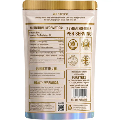 Urolithin A 1000mg Liposomal Complex – 60 Vegan Softgels
