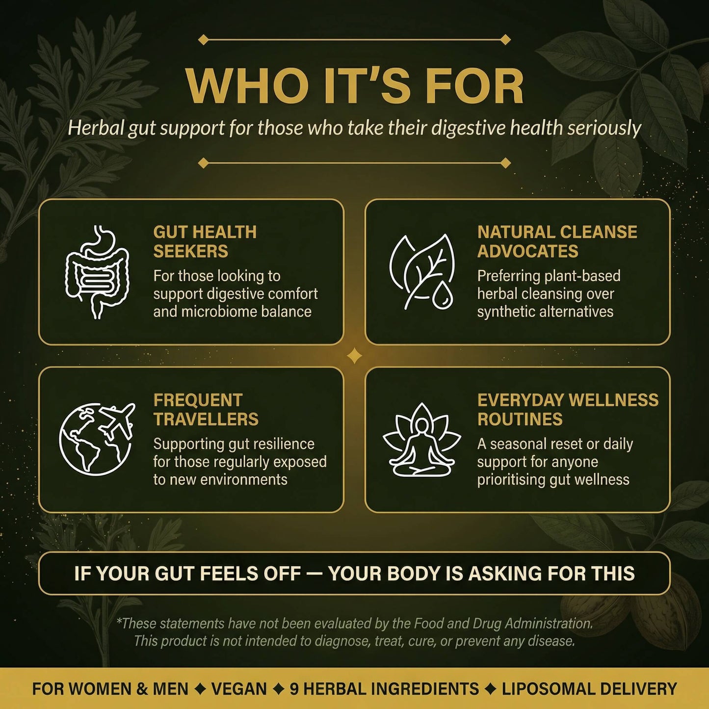 Liposomal Herbal Parasite & Herbal Capsules – Black Walnut, Wormwood & Oregano