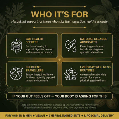 Liposomal Herbal Parasite & Herbal Capsules – Black Walnut, Wormwood & Oregano