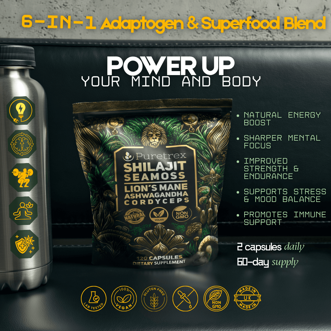 Shilajit with Sea Moss, Lion's Mane, Ashwagandha & Cordyceps