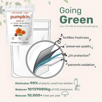 Cold Pressed Pumpkin Seed Oil & Saw Palmetto Softgels