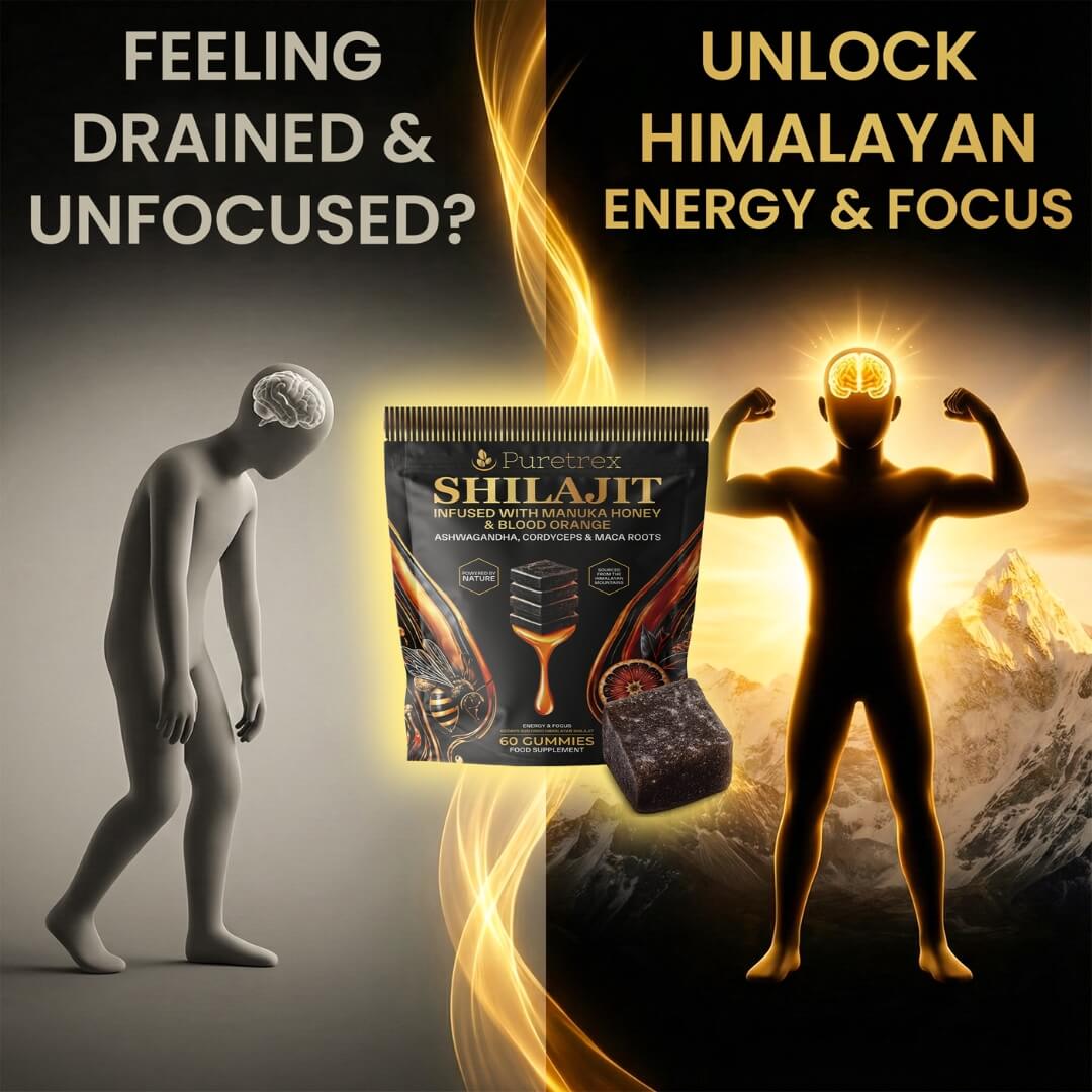 Shilajit Gummies Bag with Manuka Honey & Blood Orange Gummies