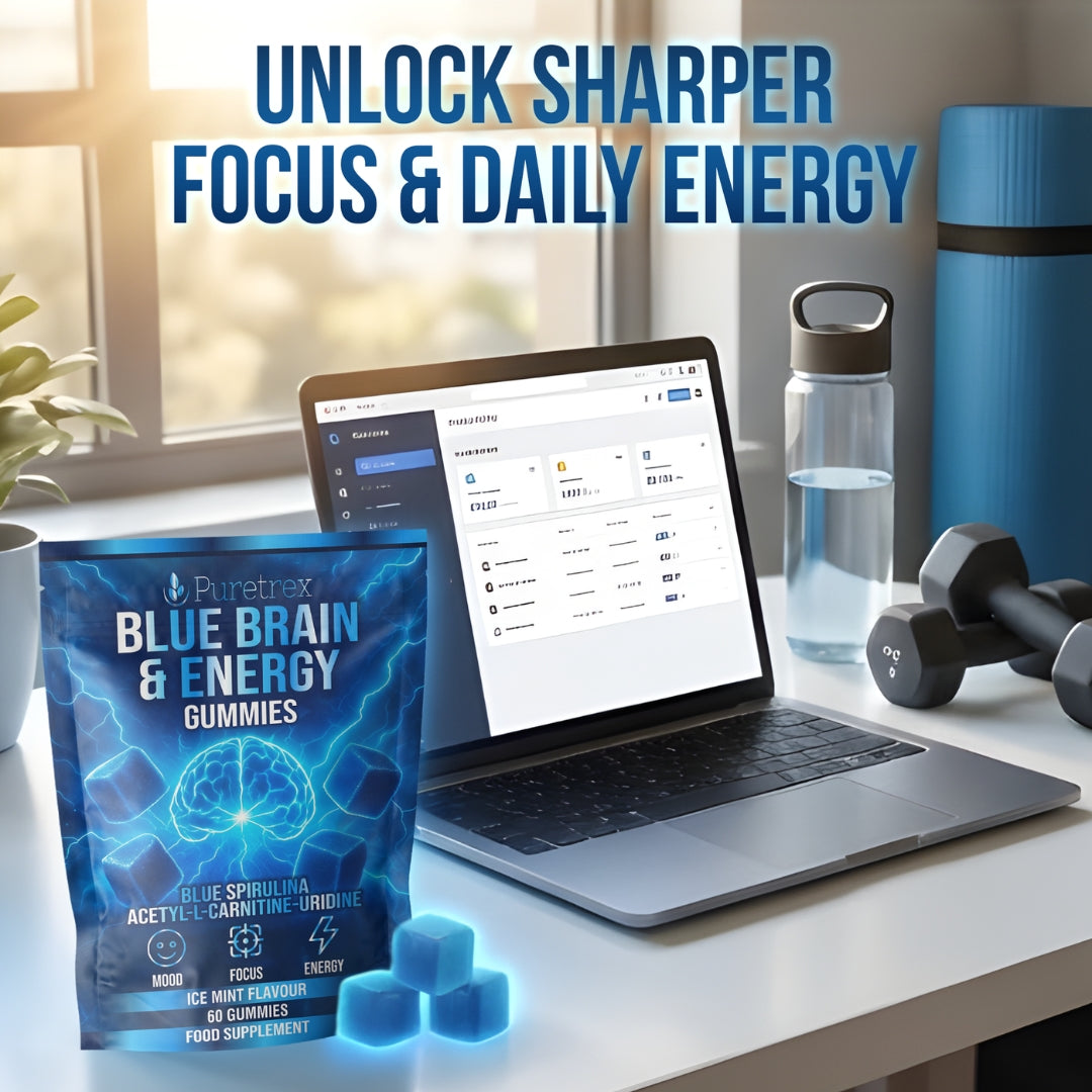 Blue Brain Gummies with Spirulina, Uridine and Theanine