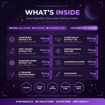 Family Sleep Gummies – Natural Formula for Adults & Kids (4+)