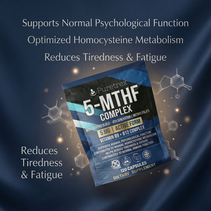 5-MTHF Complex with Quatrefolic® – Active Folate, Vitamin B9, B12 & Biotin