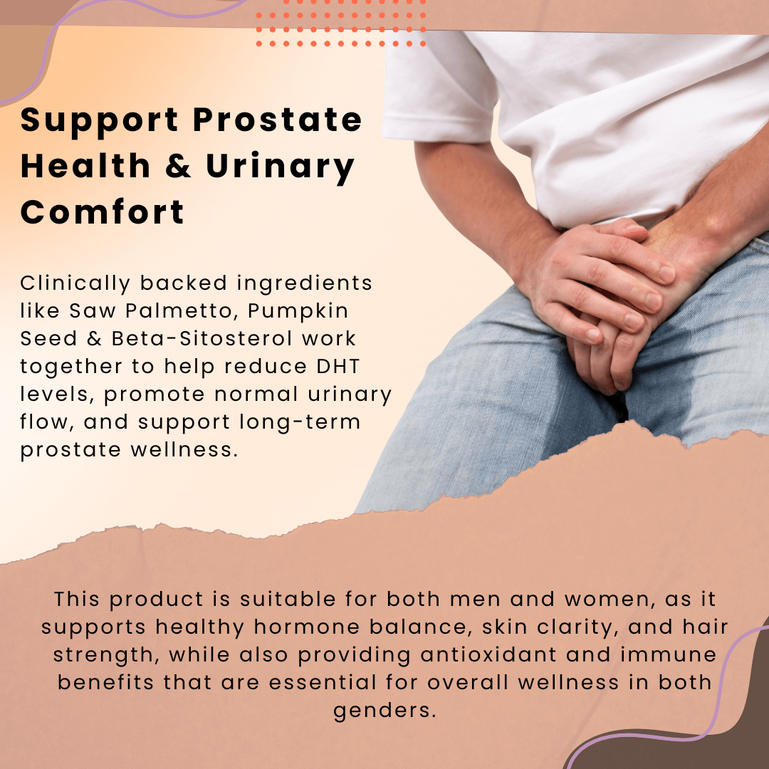 Pumpkin Seed Oil 3000mg with Saw Palmetto, Zinc, Beta-Sitosterol, Lycopene