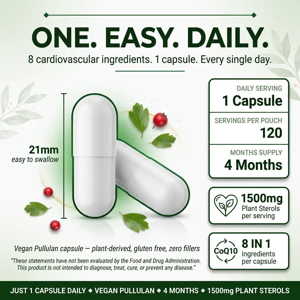 Plant Sterols 2000mg Complex – Beta-Sitosterol, CoQ10 & Vitamin K2