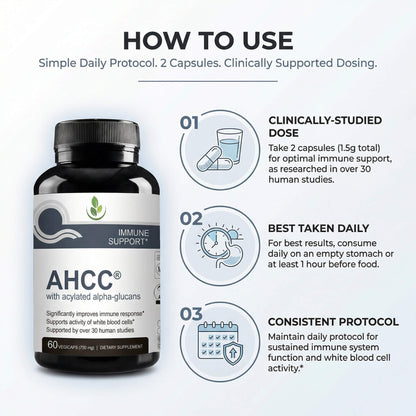 AHCC with Acylated Alpha-Glycans - directions for use and serving size
