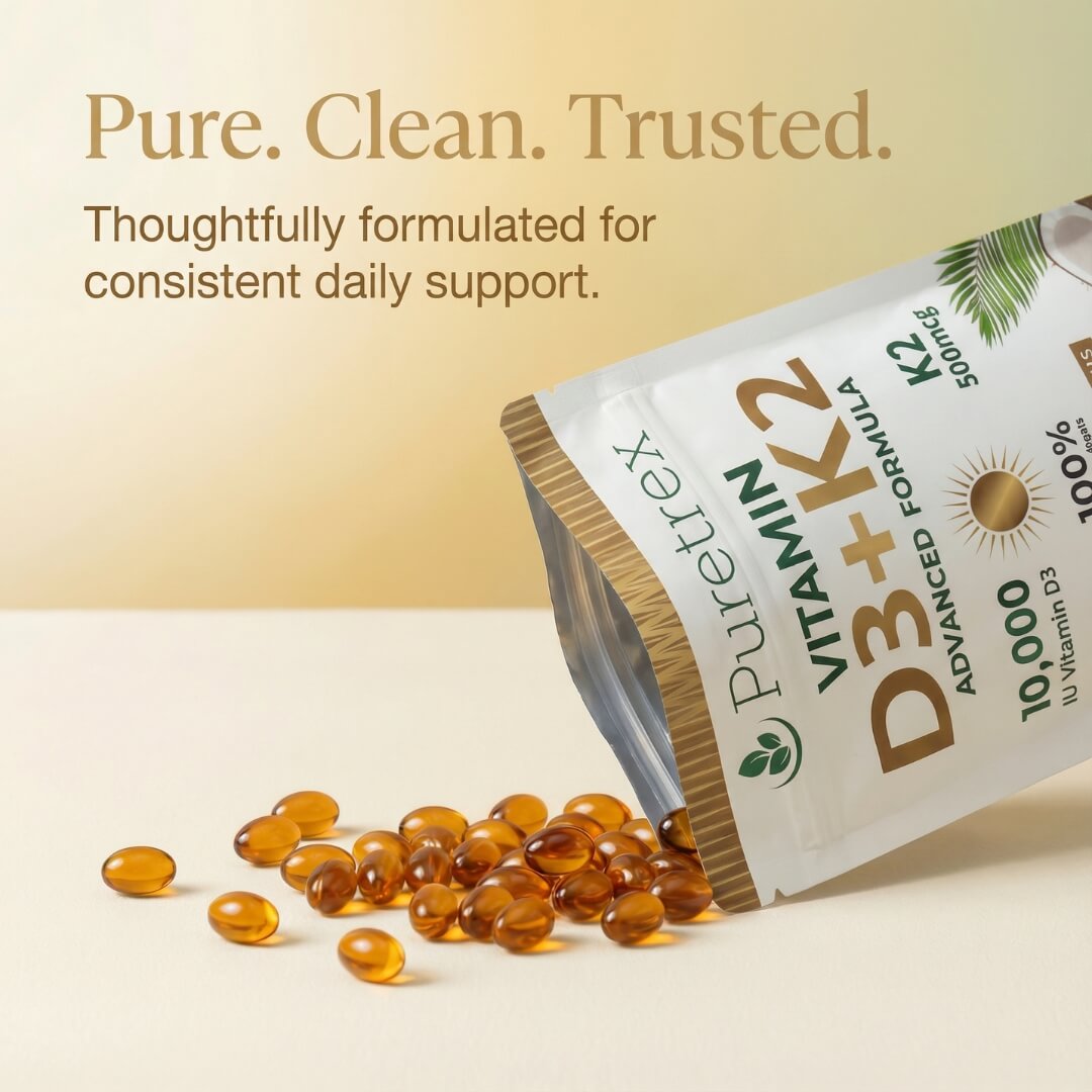 Vitamin D3 10,000 IU + K2 500mcg MK7 with Coconut Oil