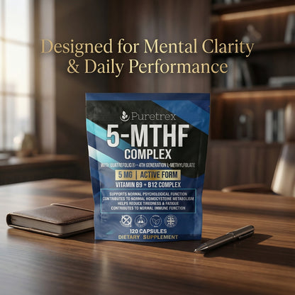 5-MTHF Complex with Quatrefolic® – Active Folate, Vitamin B9, B12 & Biotin