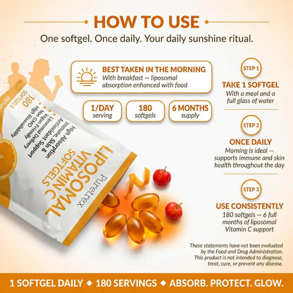Liposomal Vitamin C Softgels – High Absorption Immune & Antioxidant Formula