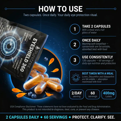 Eyeshield 360 Vision Support – Lutein, Zeaxanthin, Bilberry & Astaxanthin