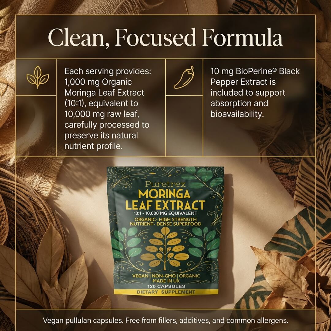 Organic Moringa Leaf Capsules