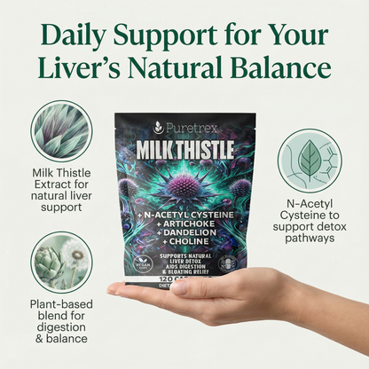 Milk Thistle Complex | 80% Silymarin Extract + NAC, Artichoke, Dandelion & Choline