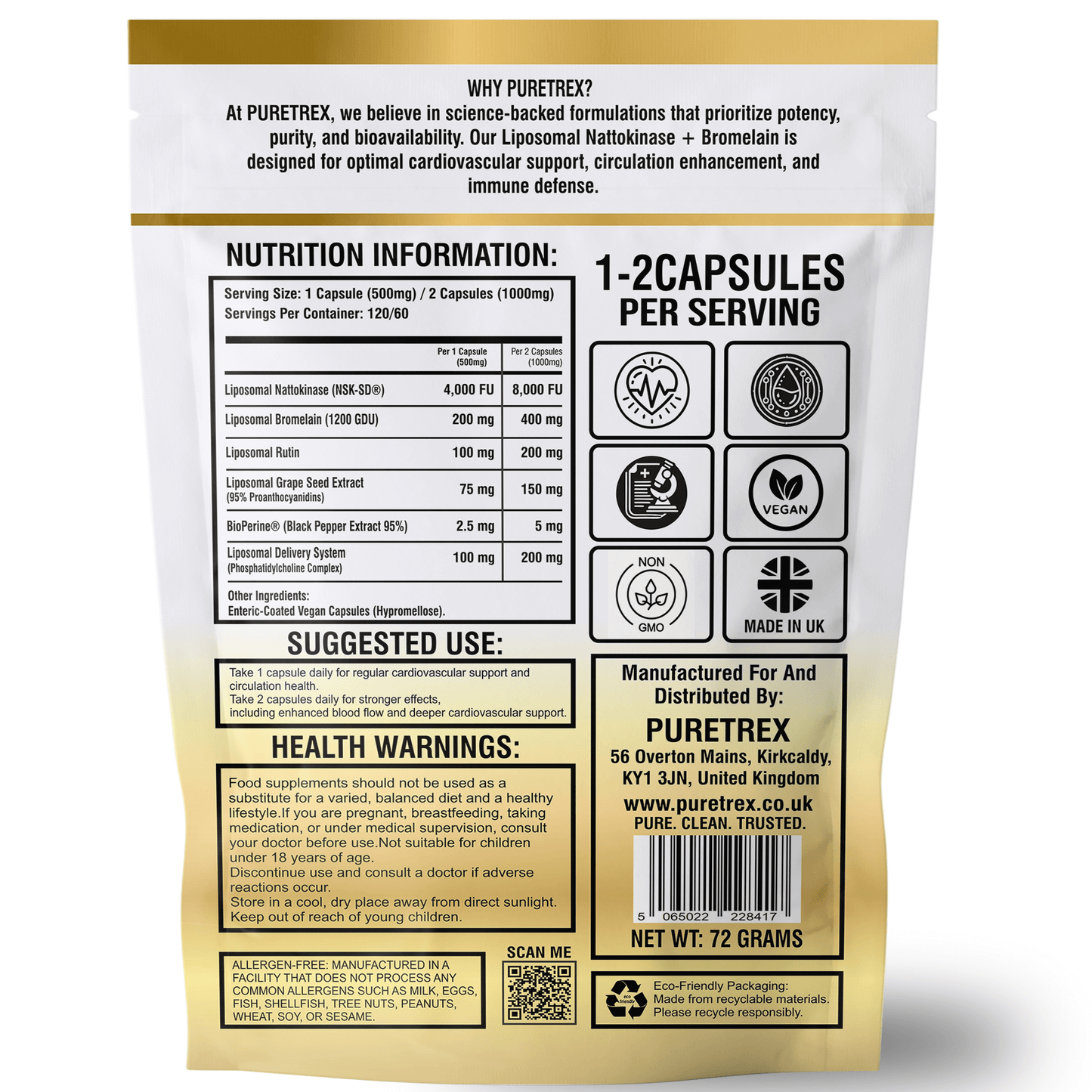 Liposomal Nattokinase 4000FU + Bromelain – Circulation & Heart Support