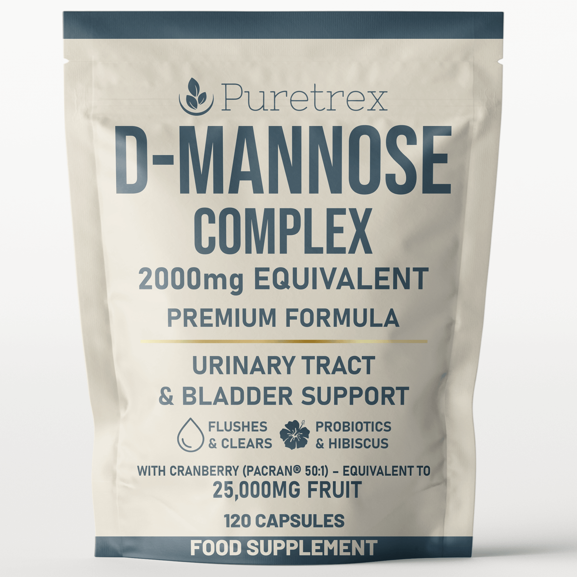 D-Mannose Complex with Cranberry, Hibiscus, Probiotics & Zinc UK Made –  PURETREX