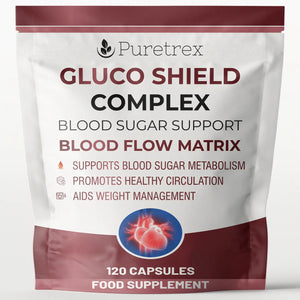 Gluco Shield Complex | 8 Natural Botanicals | BLOOD FLOW MATRIX