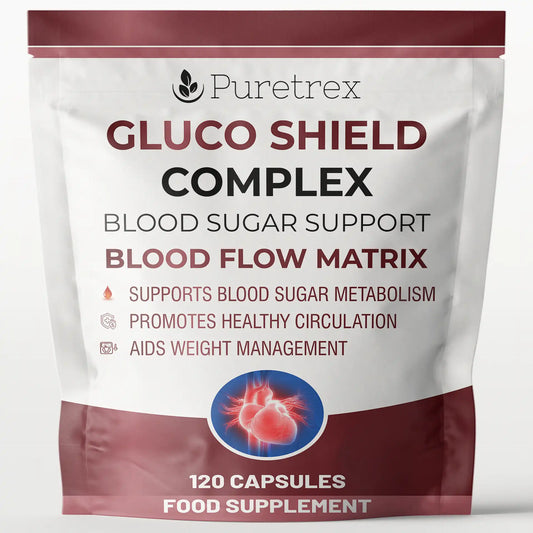 Gluco Shield Complex | 8 Natural Botanicals | BLOOD FLOW MATRIX