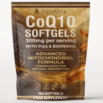 CoQ10 300mg Softgels CO ENZYME Q10 with PQQ & BioPerine