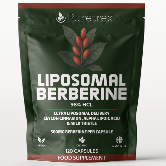 Liposomal Berberine 98% HCL 500mg + Ceylon Cinnamon, ALA, Milk Thistle