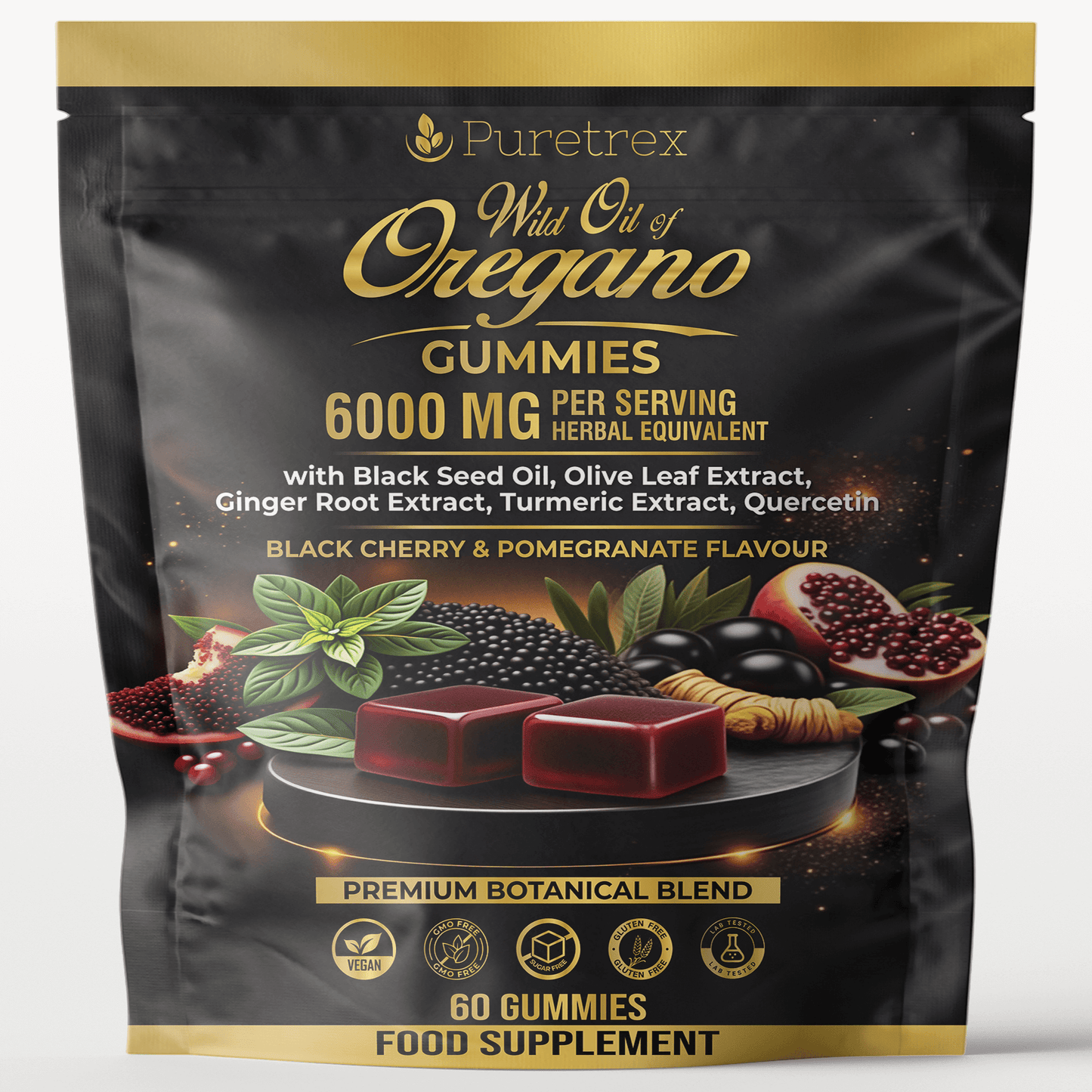 Wild Oregano Oil Gummies – Black Cherry & Pomegranate