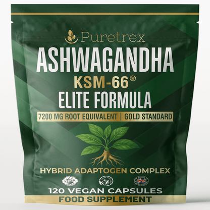 Ashwagandha KSM-66® Elite Formula – 7200mg Root Equivalent Adaptogen Complex
