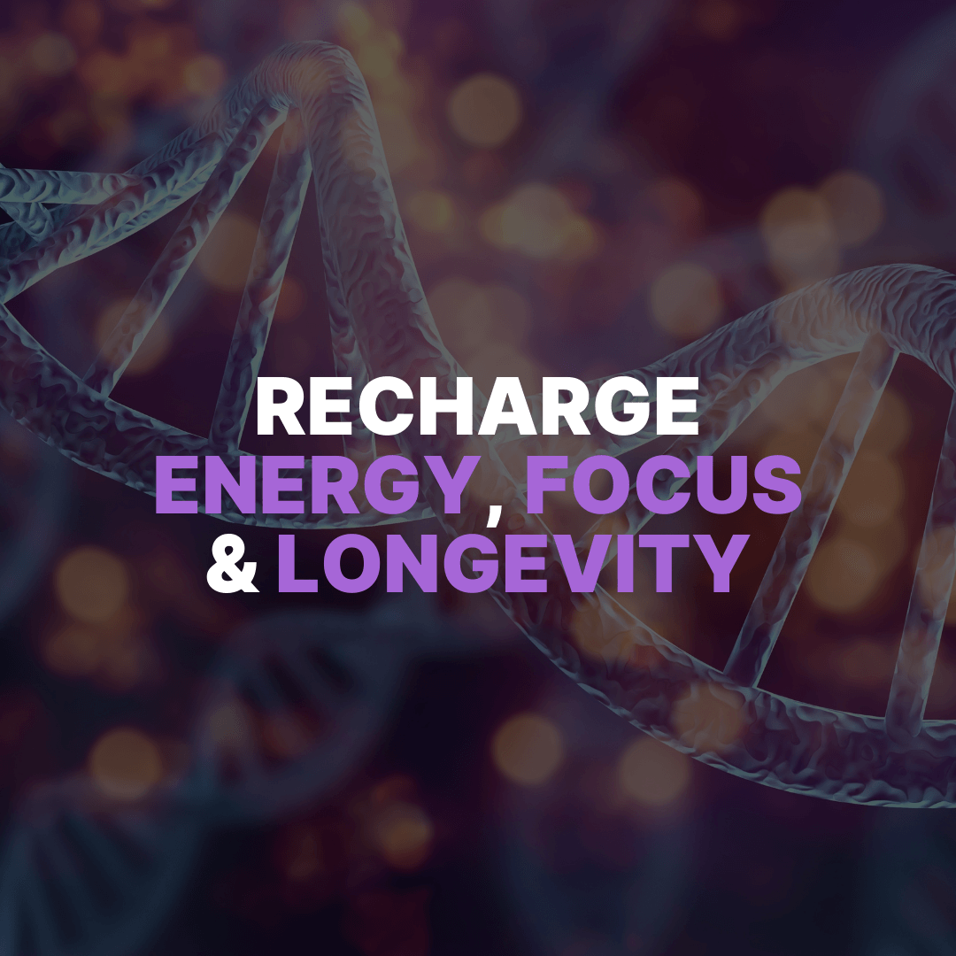 PURETREX Liposomal NAD+ NR Resveratrol Gummies promoting recharge of energy, focus, and longevity with advanced liposomal delivery system.
