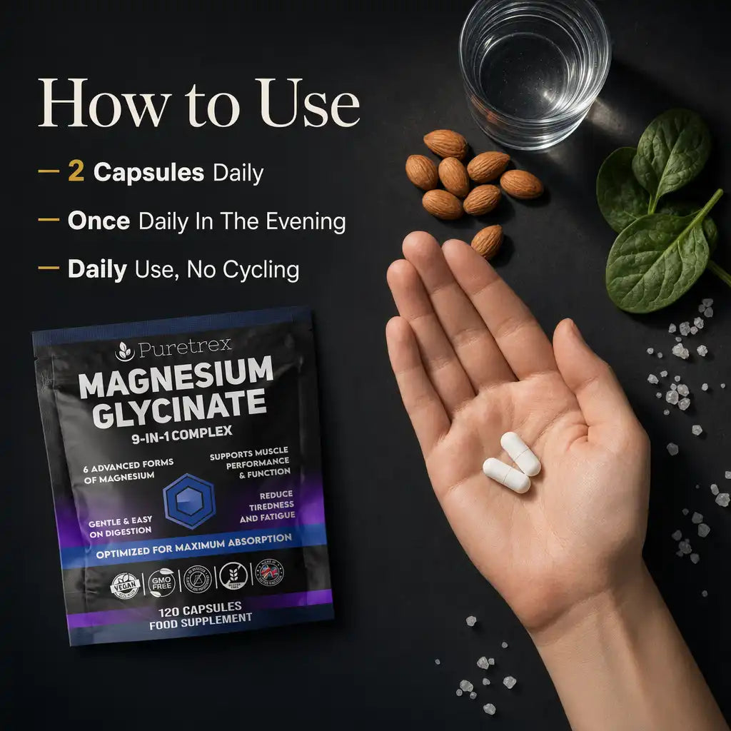 Magnesium Glycinate Complex – 6 Forms + Vitamin B6, Zinc & BioPerine®