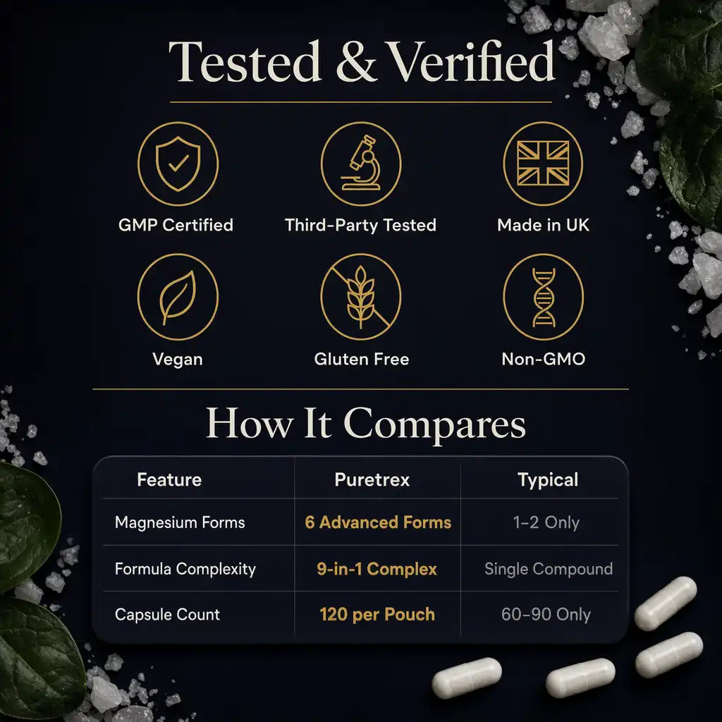 Magnesium Glycinate Complex – 6 Forms + Vitamin B6, Zinc & BioPerine®