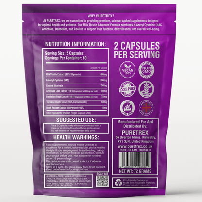 Milk Thistle Complex | 80% Silymarin Extract + NAC, Artichoke, Dandelion & Choline