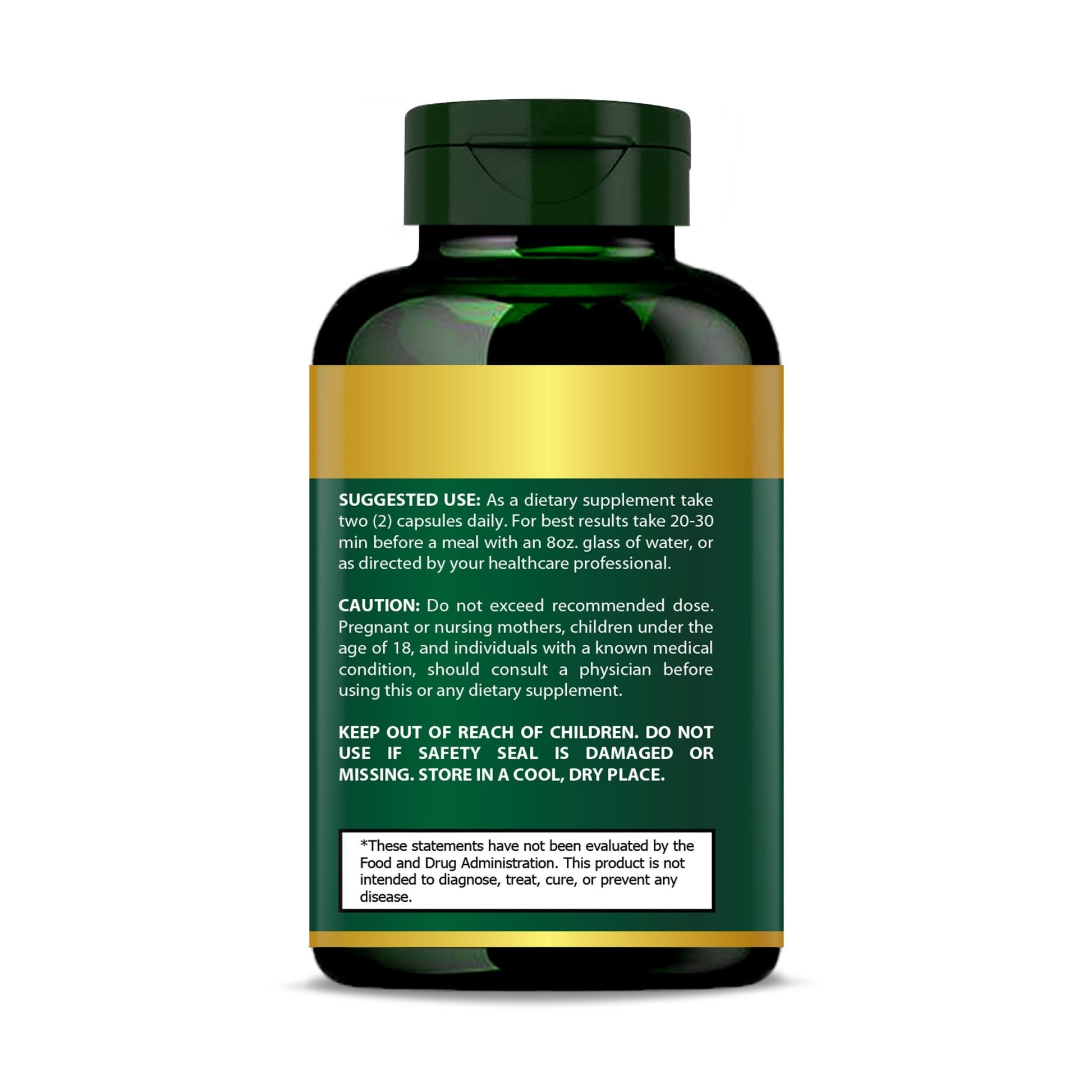 Side label of PURETREX NMN & Resveratrol Complex capsules showing usage instructions and product information.