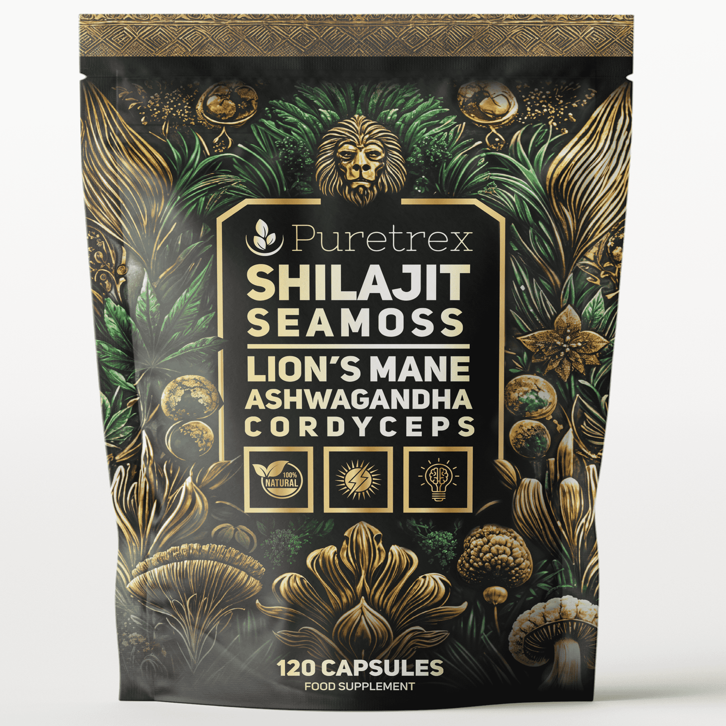 Shilajit with Sea Moss, Lion's Mane, Ashwagandha & Cordyceps