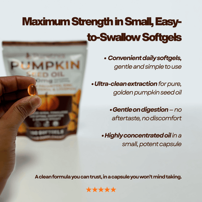 Pumpkin Seed Oil 3000mg with Saw Palmetto, Zinc, Beta-Sitosterol, Lycopene