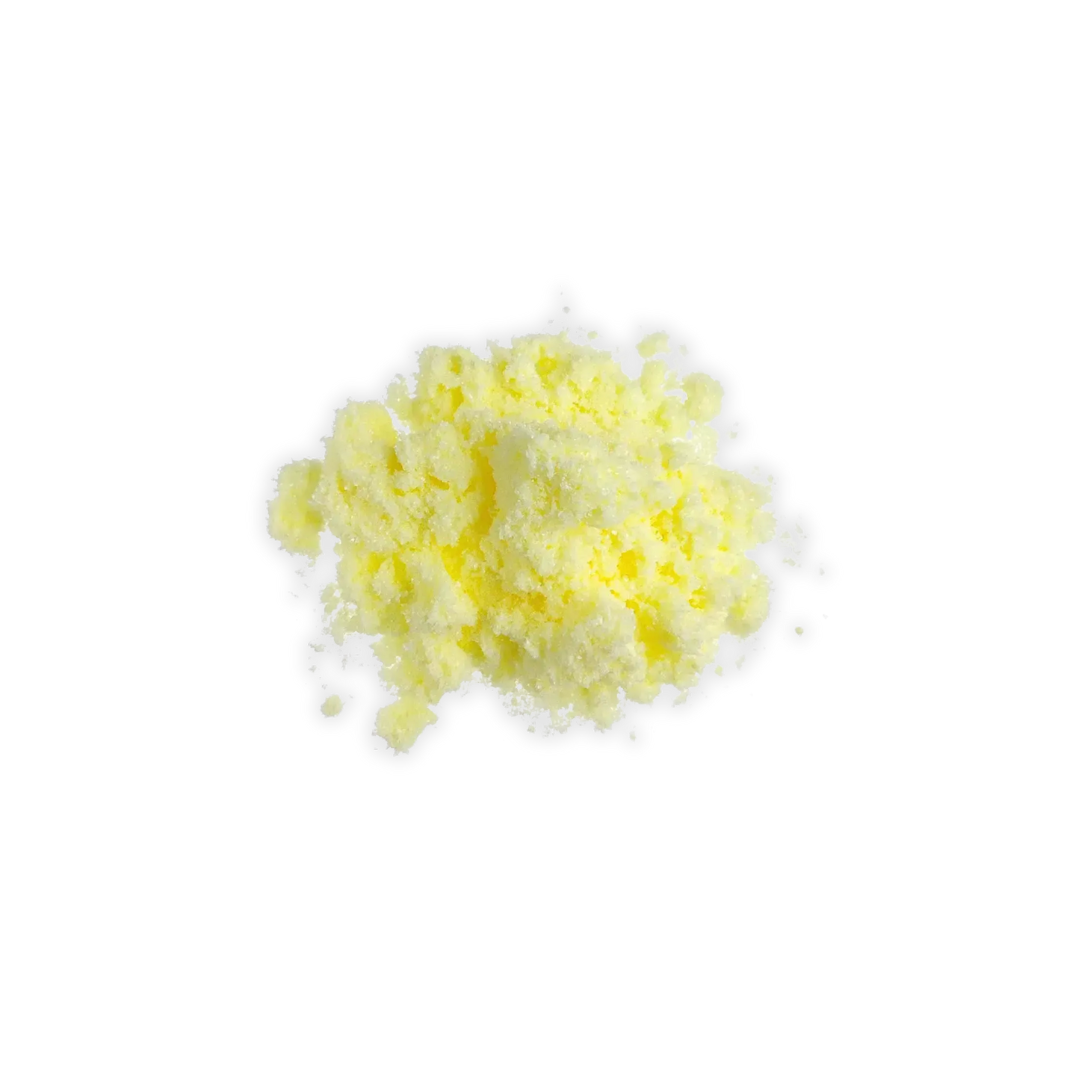 Trans-Resveratrol  powder on a white background