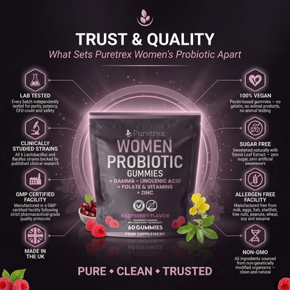 Women's Probiotic Gummies - quality certifications and trust badges
