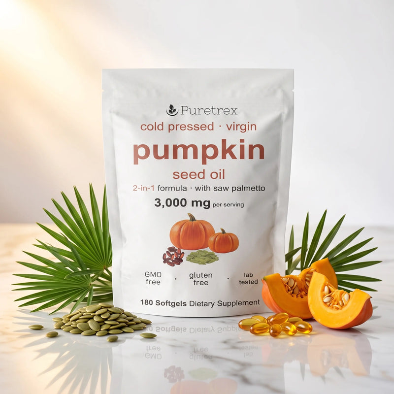 Cold Pressed Pumpkin Seed Oil & Saw Palmetto – Virgin Oil Softgels